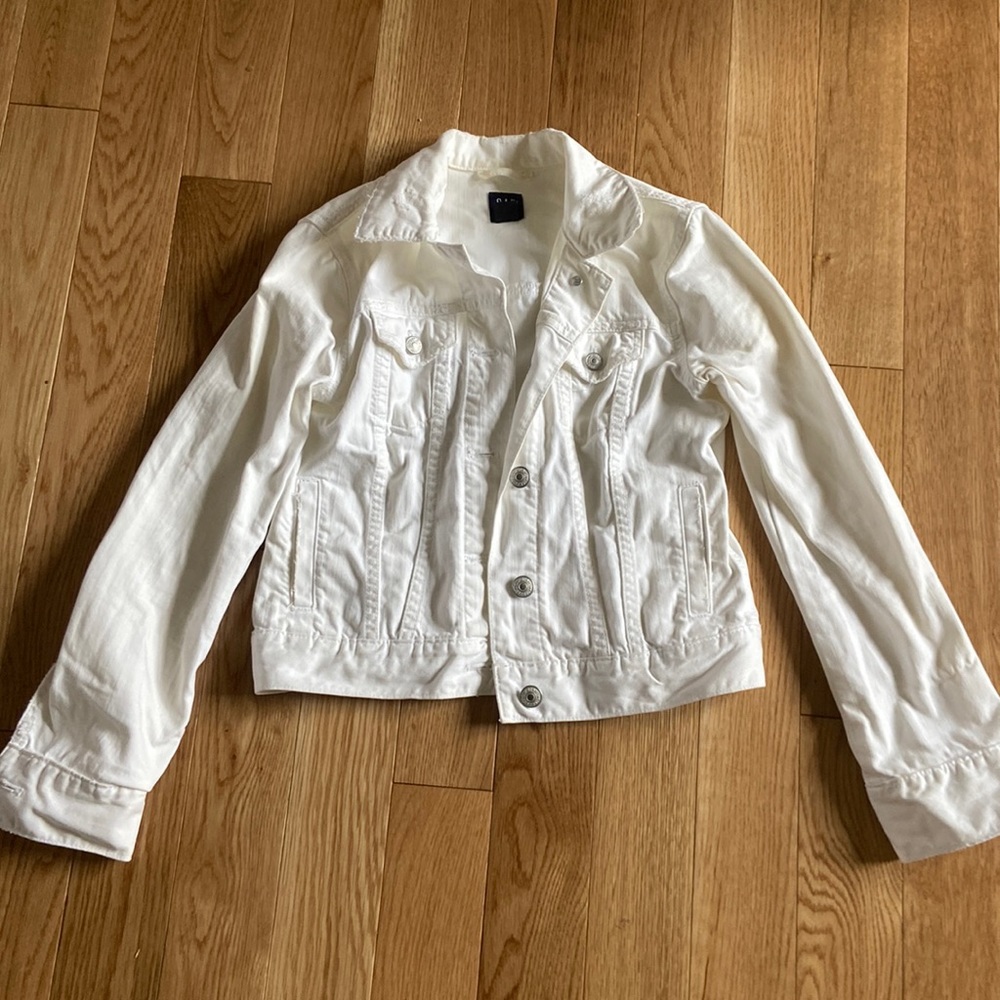 White jean jacket